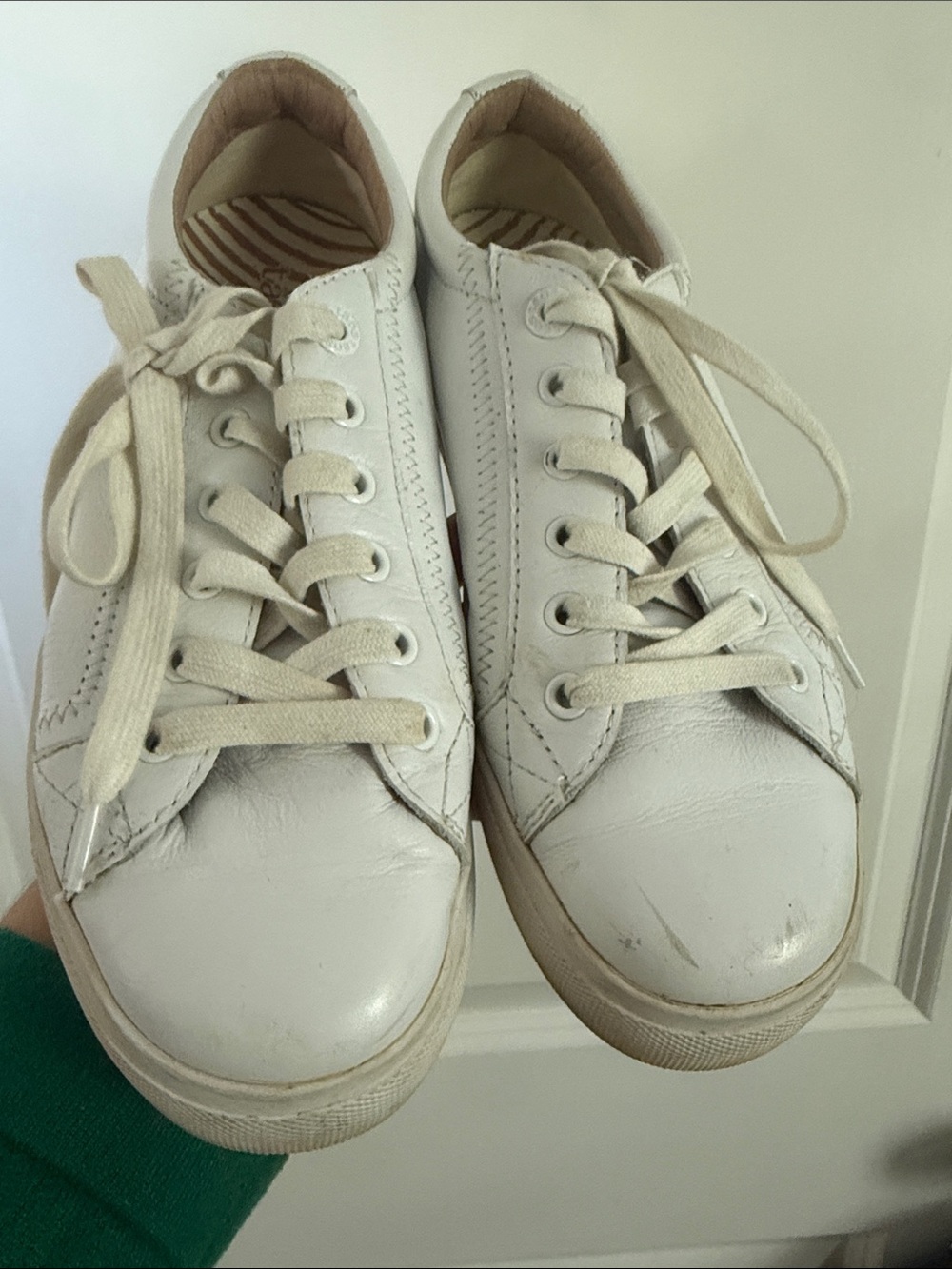 Taos Footwear Plim Soul Lux Leather Sneakers White 8.5 - Picture 8 of 13